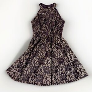 Le Chateau Women’s Small Purple & Gold Cocktail/Prom/Formal/Wedding Guest Dress